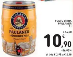 Spazio Conad Fusto birra PAULANER offerta