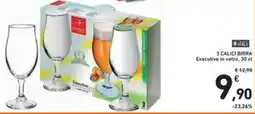 Spazio Conad 3 calici birra Executive in vetro offerta