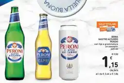 Spazio Conad Birra nastro azzurro PERONI vari tipi e grammature un esempio: offerta