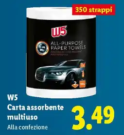 Lidl W5 Carta assorbente multiuso offerta