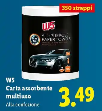 Lidl W5 Carta assorbente multiuso offerta