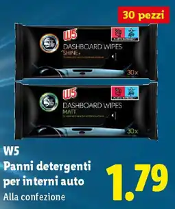 Lidl W5 Panni detergenti per interni auto offerta