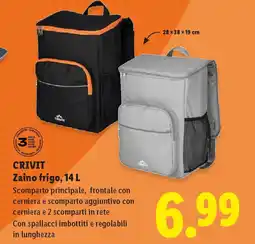 Lidl CRIVIT Zaino frigo, 14 L offerta
