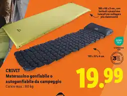 Lidl CRIVIT Materassino gonfiabile o autogonfiabile da campeggio offerta