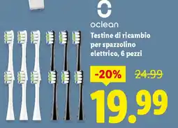Lidl oclean Testine di ricambio per spazzolino elettrico, 6 pezzi offerta