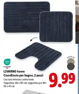 Lidl LIVARNO home Coordinato per bagno, 2 pezzi offerta
