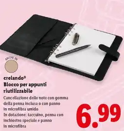 Lidl crelando Blocco per appunti riutilizzabile offerta