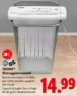 Lidl TRONIC Distruggidocumenti offerta