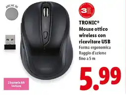Lidl TRONIC Mouse ottico wireless con ricevitore USB offerta