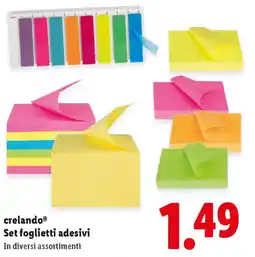Lidl crelando Set foglietti adesivi offerta