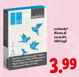 Lidl crelando Risma di carta A4, 500 fogli offerta