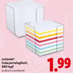 Lidl crelando Cubo portafoglietti, 800 fogli offerta