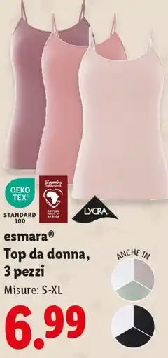 Lidl esmara Top da donna, 3esmaraⓇ offerta