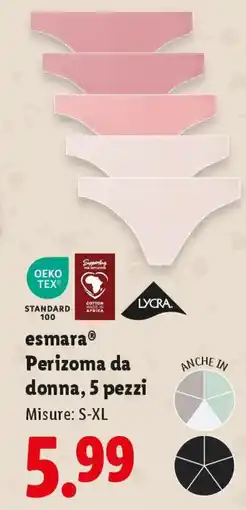 Lidl esmara Perizoma da donna, 5 pezzi offerta