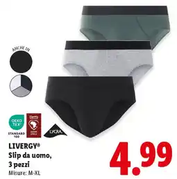 Lidl LIVERGY Slip da uomo, 3 pezzi offerta