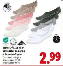 Lidl esmara/ LIVERGY Salvapiedi da donna o da uomo, 5 paia offerta