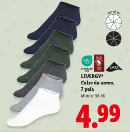 Lidl LIVERGY Calze da uomo, 7 paia offerta