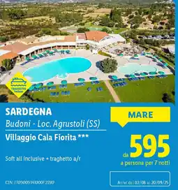 Lidl SARDEGNA Budoni - Loc. Agrustoli (SS) Villaggio Cala Fiorita offerta