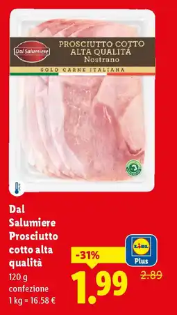 Lidl Dal Salumiere Prosciutto cotto alta qualità offerta