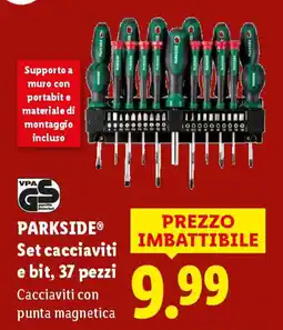 Lidl PARKSIDE Set cacciaviti e bit, 37 pezzi offerta