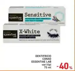 Spazio Conad Dentifricio conad ESSENTIAE LAB vari tipi offerta