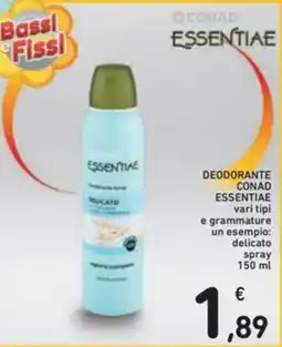 Spazio Conad Deodorante CONAD ESSENTIAE offerta