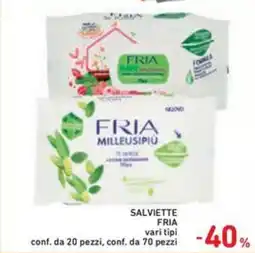 Spazio Conad Salviette FRIA vari tipi offerta