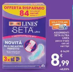 Spazio Conad Assorbenti seta ultra LINES offerta