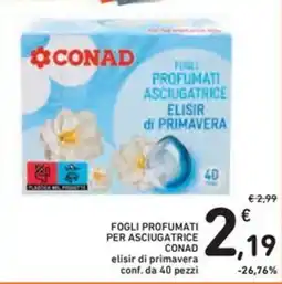 Spazio Conad Fogli profumati per asciugatrice CONAD offerta