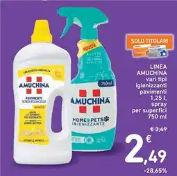 Spazio Conad Linea AMUCHINA vari tipi offerta