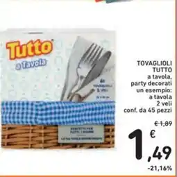 Spazio Conad Tovaglioli TUTTO offerta