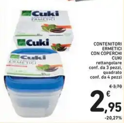 Spazio Conad Contenitori ermetici con coperchi CUKI offerta