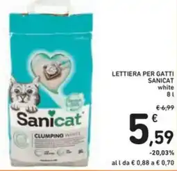Spazio Conad Lettiera per gatti SANICAT white offerta
