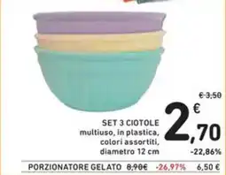 Spazio Conad Set 3 ciotole offerta