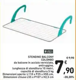 Spazio Conad Stendino balcony COLOMBO offerta
