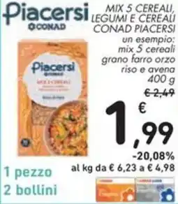 Spazio Conad Mix 5 Cereali Legumi CONAD PIACERSI offerta
