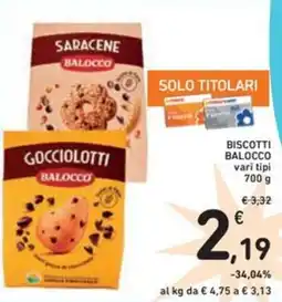 Spazio Conad Biscotti BALOCCO vari tipi offerta