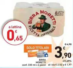 Spazio Conad Birra MORETTI offerta