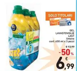 Spazio Conad Gel lavastoviglie LAST limone offerta