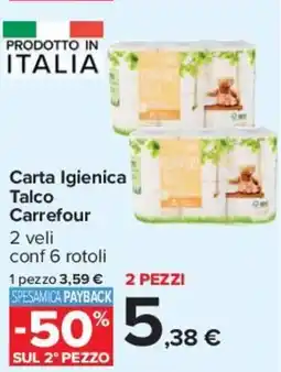 Carrefour Carta Igienica Talco Carrefour offerta