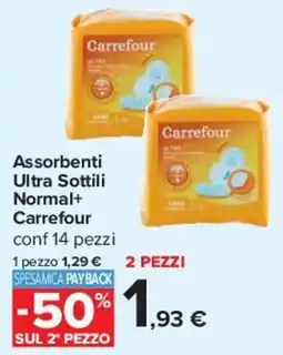Carrefour Assorbenti Ultra Sottili Normal+ Carrefour offerta