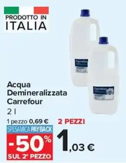 Carrefour Acqua Demineralizzata Carrefour offerta