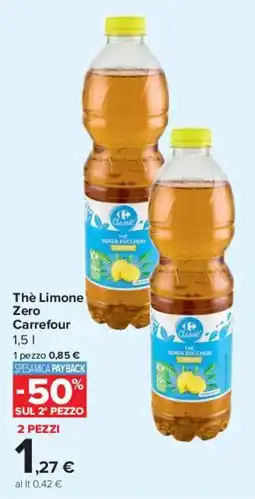 Carrefour Thè Limone Zero Carrefour offerta