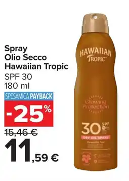 Carrefour Market Spray Olio Secco Hawaiian Tropic offerta
