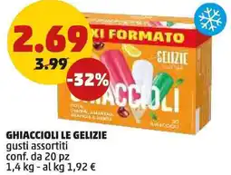 PENNY Ghiaccioli le gelizie gusti assortiti conf. da 20 pz offerta