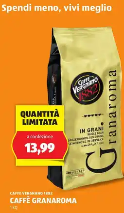 ALDI CAFFE VERGNANO 1882 CAFFÈ GRANAROMA offerta