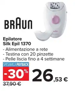 Carrefour Market BRAUN Epilatore Silk Epil 1370 offerta