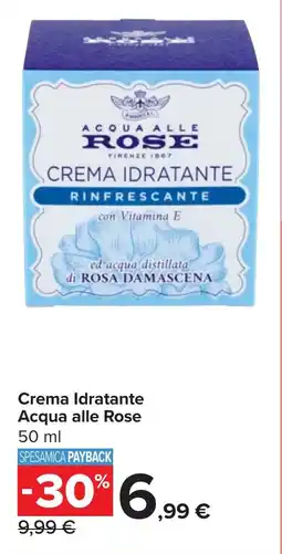 Carrefour Market Crema Idratante Acqua alle Rose offerta