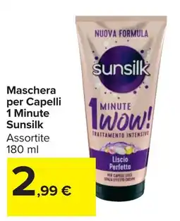 Carrefour Market Maschera per Capelli 1 Minute Sunsilk offerta