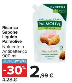 Carrefour Market Ricarica Sapone Liquido Palmolive offerta